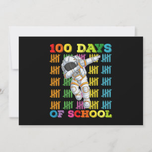 Invitation 100 Jours D'Enseignant D'Astronaut Scolaire