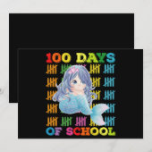 Invitation 100 Jours D'Enseignant De Sirène D'École (Devant / Derrière)