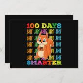 Invitation 100 Jours Smarter Squirrel 100e Jour De L'École (Devant / Derrière)