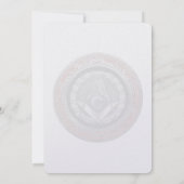 Invitation [100] Maître Mason - Carré et Compas Argent (Dos)