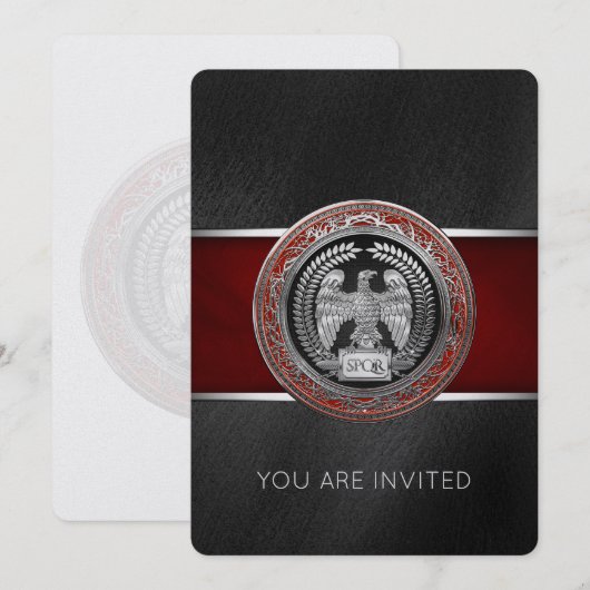 Invitation [100] Silver Roman Imperial Eagle (Devant / Derrière)