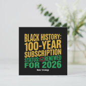 Invitation 100-Year Black History Subscription Status Renewed (Debout devant)