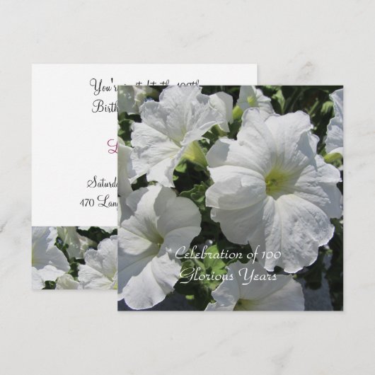 Invitation 100e anniversaire (Devant / Derrière)