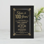 Invitation 100e anniversaire Black and Gold Party (Debout devant)