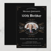 Invitation 100e anniversaire Black Gold Age à la perfection G (Devant / Derrière)