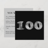 Invitation 100e anniversaire Black Silver| Numéro 100 (Devant / Derrière)
