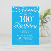 Invitation 100e anniversaire bleu (Debout devant)