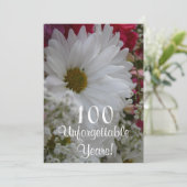 Invitation 100e anniversaire / Bouqet de la marguerite blanch (Debout devant)