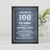 Invitation 100e anniversaire Country Wood Party (Debout devant)