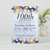 Invitation 100e anniversaire de la Marine Gold Balloons Party (Debout devant)