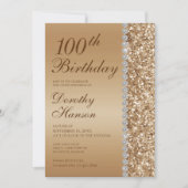 Invitation 100e anniversaire Elégant (Devant)