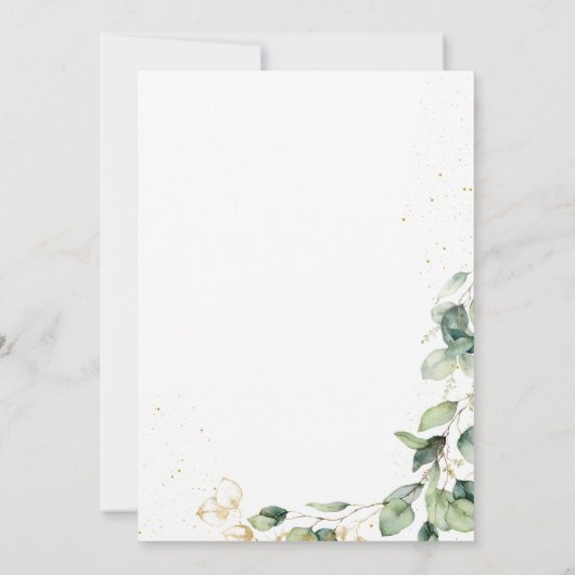 Invitation 100e anniversaire Eucalyptus (Dos)