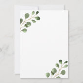 Invitation 100e anniversaire eucalyptus simple soirée élégant (Dos)