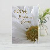 Invitation 100e anniversaire fête-Blancs Daisy (Debout devant)