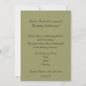 Invitation 100e anniversaire fête-Blancs Daisy (Dos)