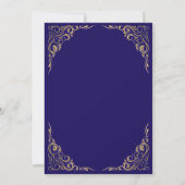 Invitation 100e anniversaire Marine Blue and Gold Parties sci (Dos)