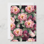 Invitation 100e anniversaire Moody moderne Bourgogne Blush Fl (Dos)