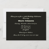 Invitation 100e anniversaire Roses d'invitation (Dos)