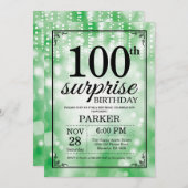 Invitation 100e anniversaire surprise Parties scin (Devant / Derrière)