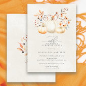 Invitation 100e anniversaire Surprise Party Citrouille blanc 