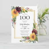 Invitation 100e anniversaire Tournesols (Debout devant)