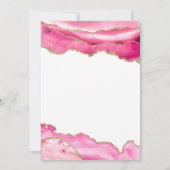 Invitation 100e fête Anniversaire rose Agate Marbre (Dos)