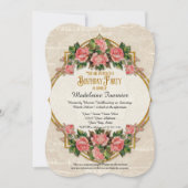 Invitation 100e fête d'anniversaire Parties scintillant d'or (Devant)