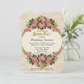 Invitation 100e fête d'anniversaire Parties scintillant d'or (Debout devant)