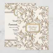 Invitation 100ème Centième Fête Glamour Régence Hollywood Anc (Devant / Derrière)