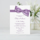 Invitation 100th Centenarian Bow & Ribbon Birthday (Debout devant)