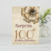 Invitation 100th Fleur d'or de fête d'anniversaire de (Debout devant)