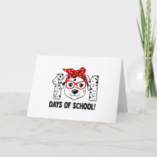 Invitation 101 Jours d'école Enseignants de chiens Dalmatiens