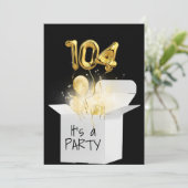 Invitation 104e Anniversaire Ballons d'Or En Boîte Blanche (Debout devant)