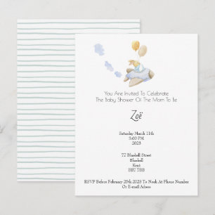 Invitation (10,8 cm x 14,2 cm) - Baby Shower