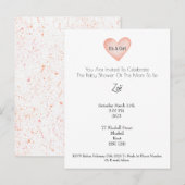 Invitation (10,8 cm x 14,2 cm) - Baby Shower Brief (Devant / Derrière)