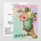 Invitation *~* 10 A101 PHOTO Ombre Cocktail BACHELORETTE (Devant / Derrière)