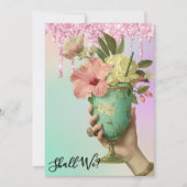 Invitation *~* 10 A101 PHOTO Ombre Cocktail EVEIL DE FUTURE (Devant)