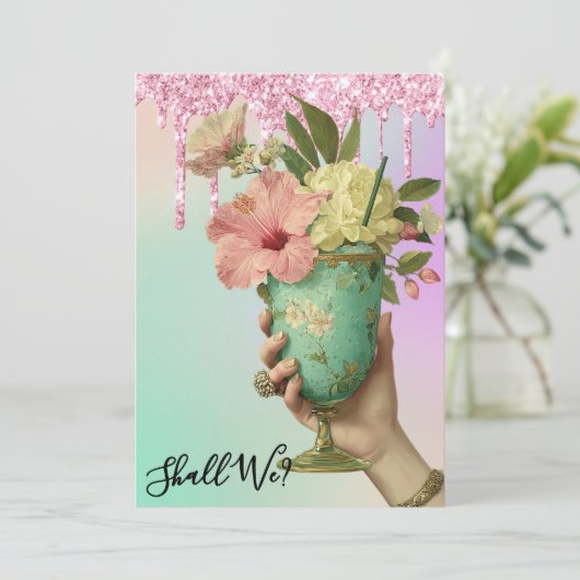 Invitation *~* 10 A101 PHOTO Ombre Cocktail EVEIL DE FUTURE (Debout devant)