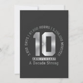 Invitation 10 Year Anniversary Milestone - A Decade Strong  (Devant)