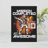 Invitation 10e anniversaire astronaute 10 ans espace extra-at (Debout devant)