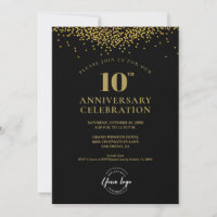 10E anniversaire de célébration affaires Elégant
