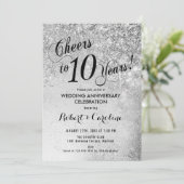 Invitation 10e anniversaire de mariage Argent (Debout devant)