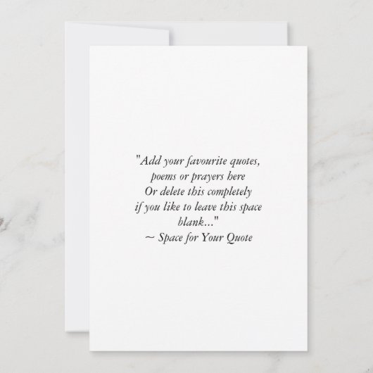 Invitation 10e anniversaire de mariage calligraphie or blanc (Dos)