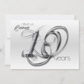 Invitation 10e anniversaire de mariage en étain fa (Devant)