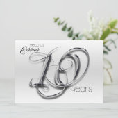 Invitation 10e anniversaire de mariage en étain fa (Debout devant)