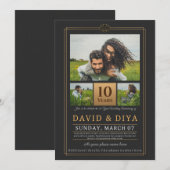 Invitation 10e anniversaire de Mariage personnalisé (Devant / Derrière)