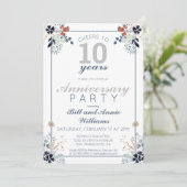 Invitation 10e Anniversaire de Mariage Santé à 10 Ans de Fête (Debout devant)