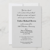 Invitation 10e anniversaire d'Ordination, Cross Ca (Dos)