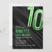 Invitation 10e anniversaire du garçon moderne (Devant)