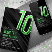 Invitation 10e anniversaire du garçon moderne